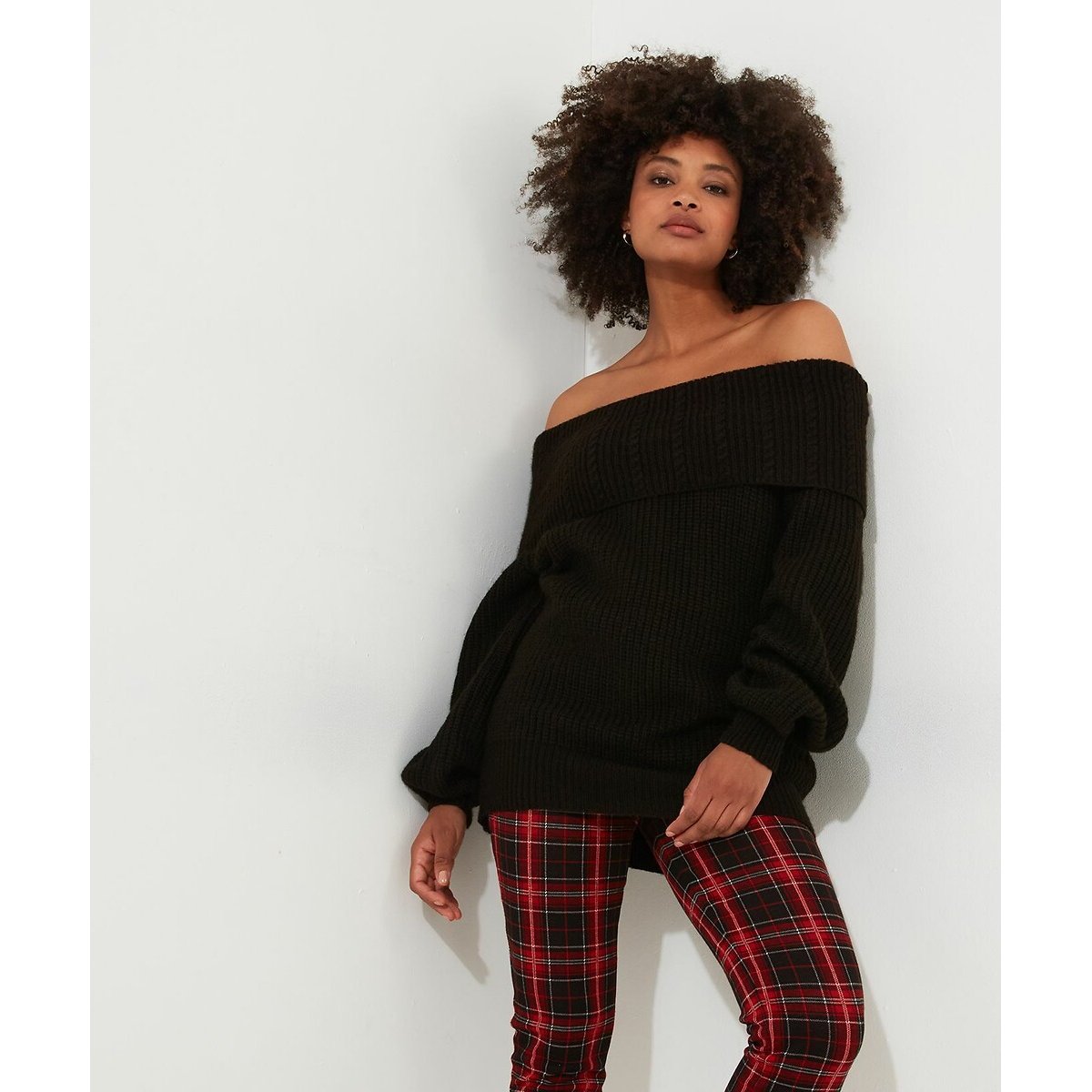 Balloon Sleeve Jumper black, JOE BROWNS