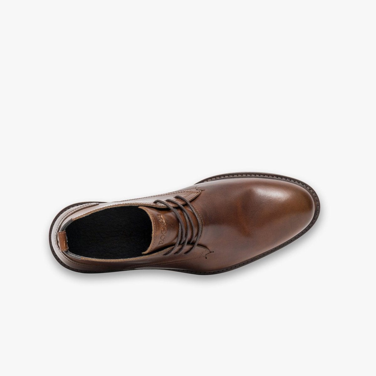 Boots À Talon en cuir CHESTER cognac cognac vintage, BOCAGE
