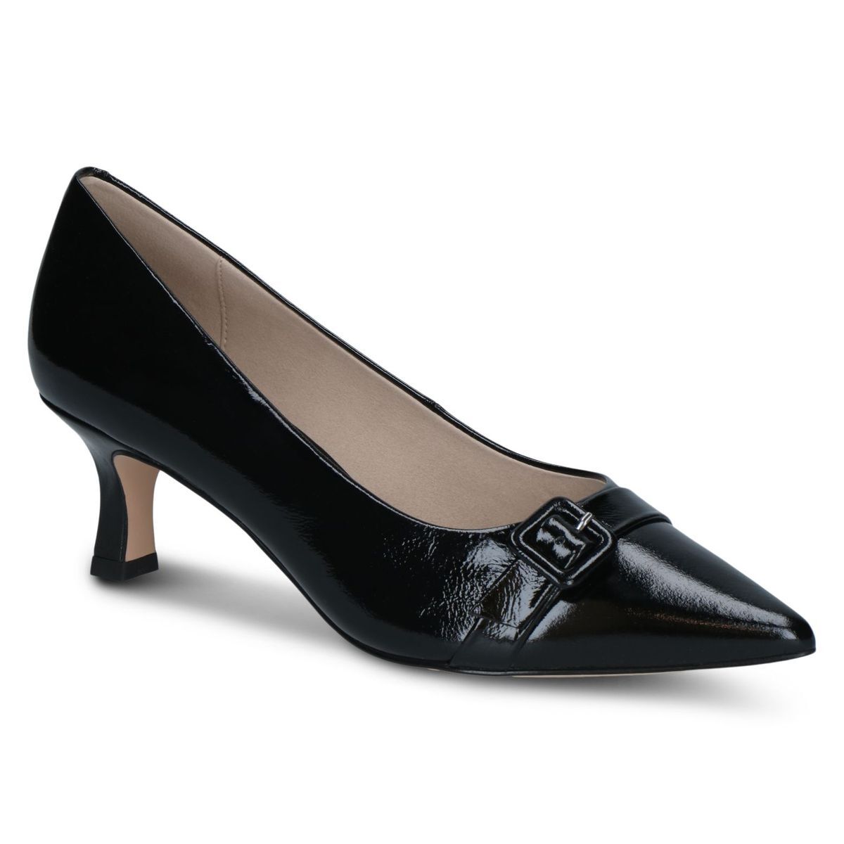 Escarpin en cuir noir mat, CAPRICE