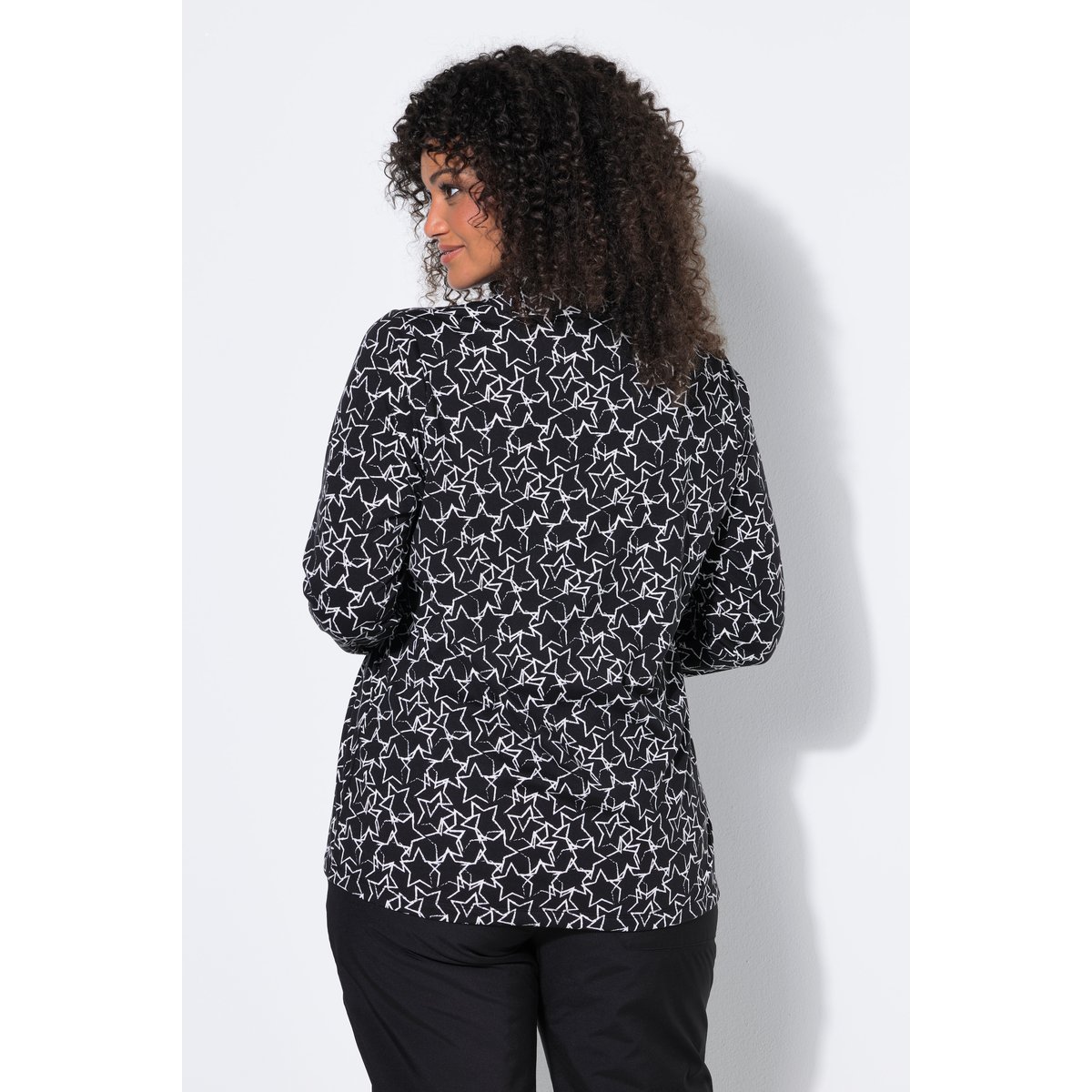 T-shirt technique de ski, motif étoiles noir, ULLA POPKEN