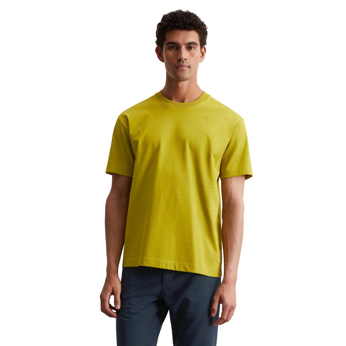 T-shirt relaxed en jersey de coton bio épais vert clair, MARC O'POLO