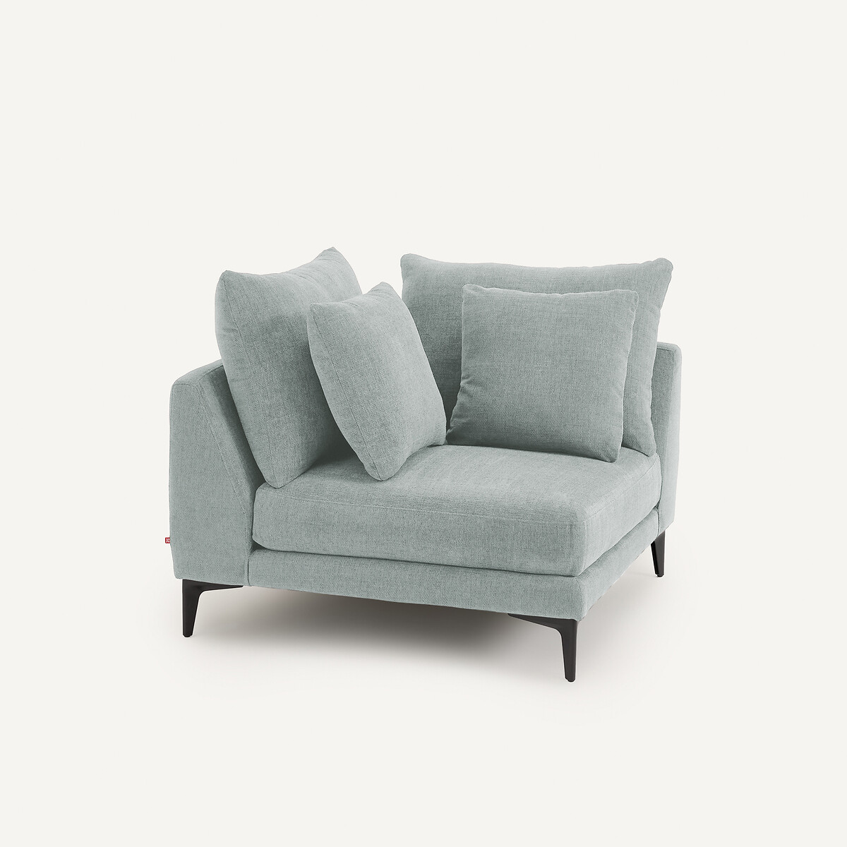Ecksofa aus geflochtenem Polyester, MODERNISTE, Design Emmanuel Gallina aquamarin, AM.PM X EMMANUEL GALLINA