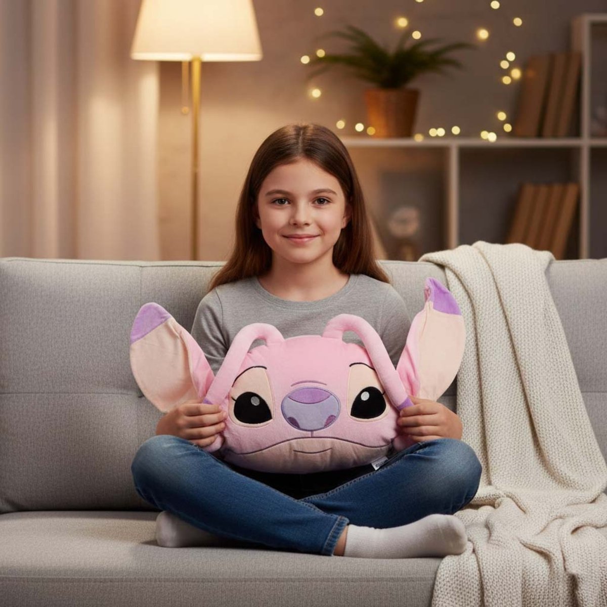 Coussin 3D Angel Stitch, DISNEY ANGEL rose, STITCH