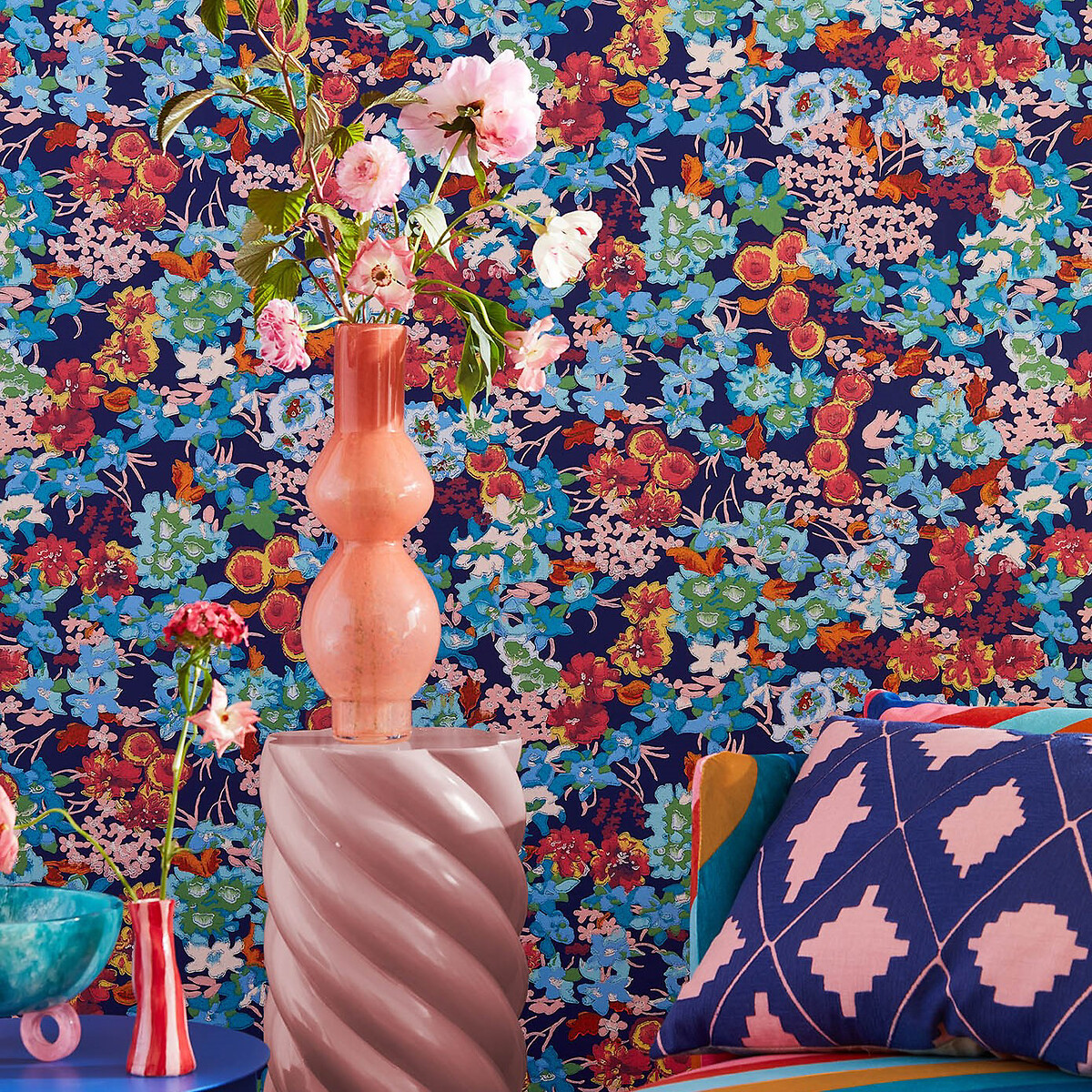 Wildflower Meadow Lapis and Aquamarine Wallpaper blue, HARLEQUIN X SOPHIE ROBINSON