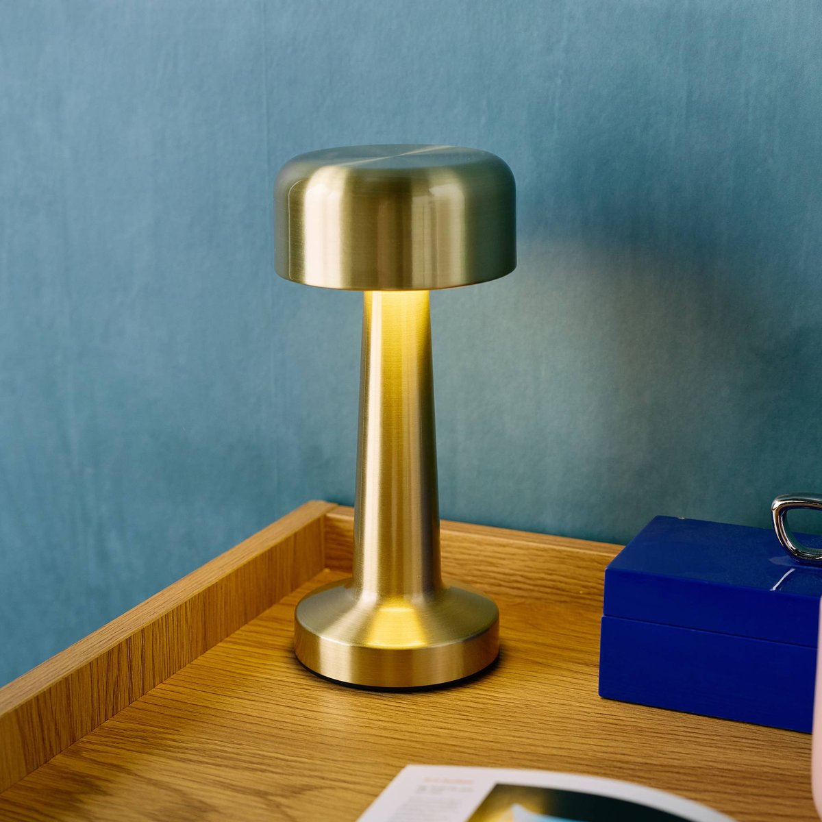 Lampe de table intérieur LED métal doré Ø9cm DAVID or, SWEEEK