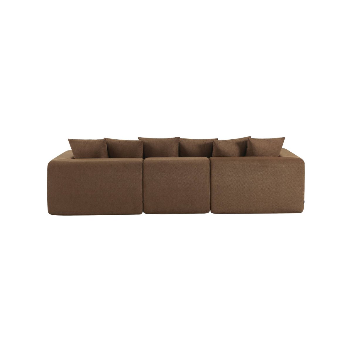 Canapé compressé modulable tissu chenille 4 places MOVI blanc, SWEEEK