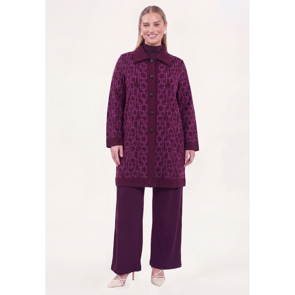 Cardigan avec manches longues violet, YOEK