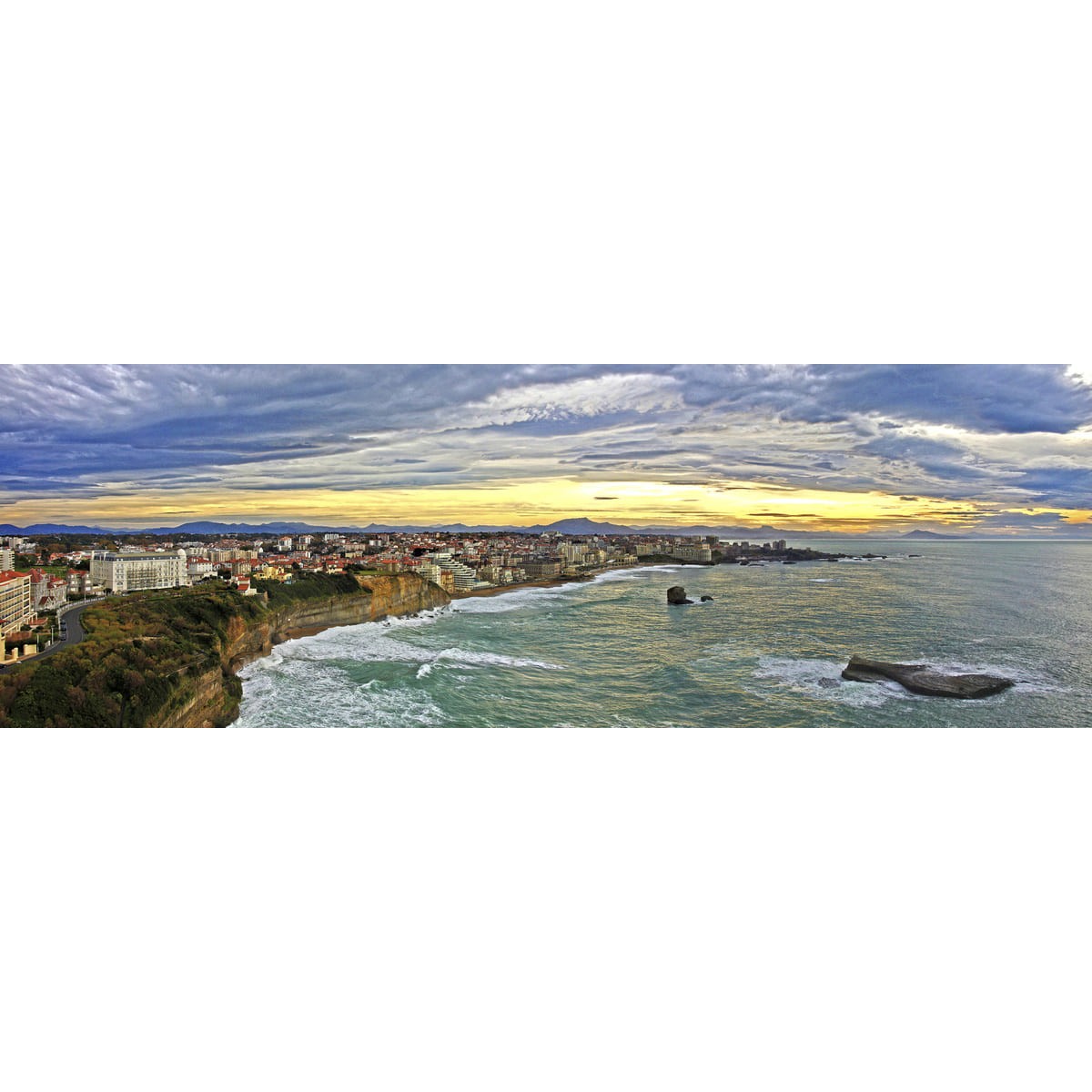 Tableau Mural Biarritz En Hiver MER tableaux sur toile-multicolore, CEANOTHE