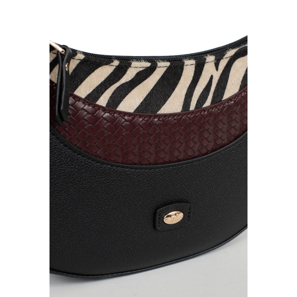 Sac porté épaule 1 anse ZOÉ noir, HEXAGONA
