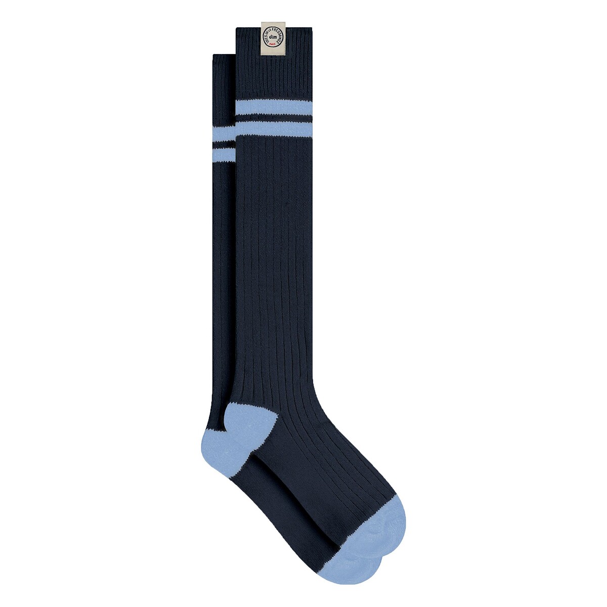 Hohe gerippte Socken von DIM x INES DE LA FRESSANGE marine, DIM