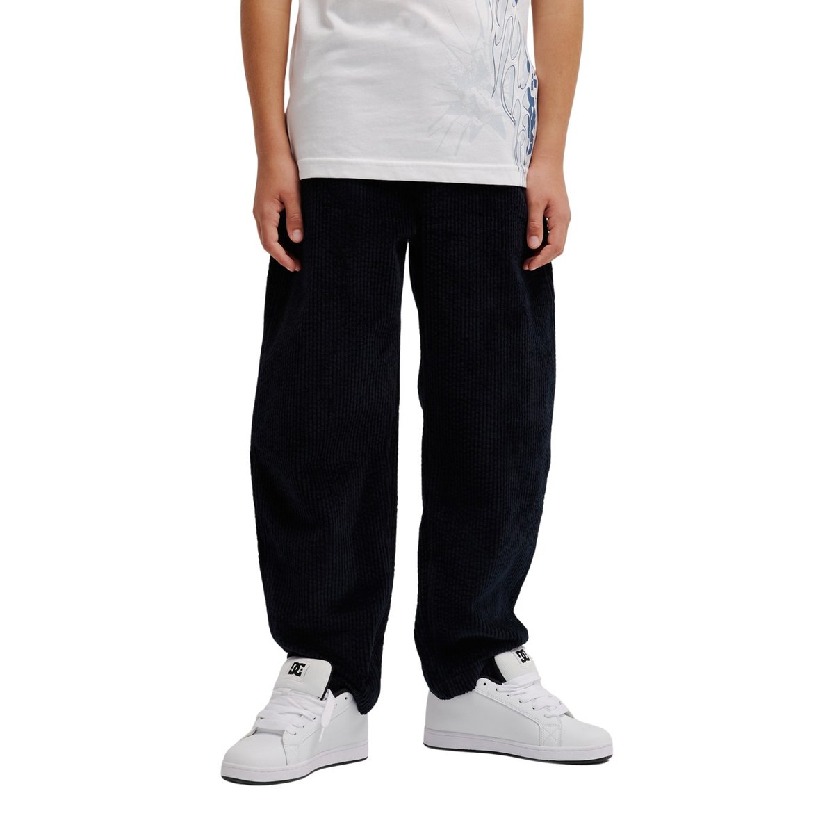 Pantalon en velours BARREL CORD. noir black, DC SHOES