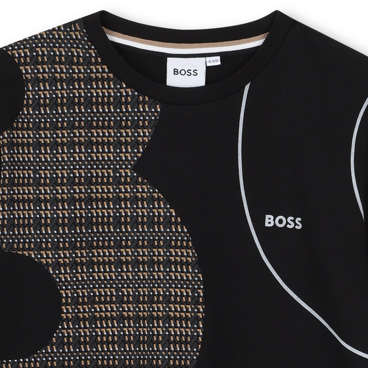 T-shirt à manches courtes black, BOSS KIDSWEAR