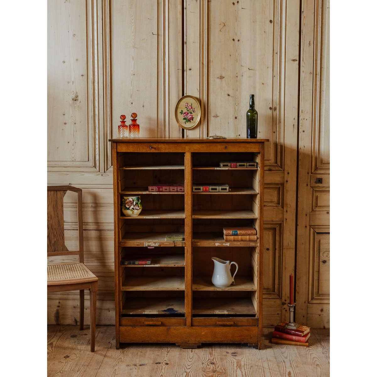 Classeur double en bois Fernand N°355 - Bon état bois foncé, DEBONGOUT