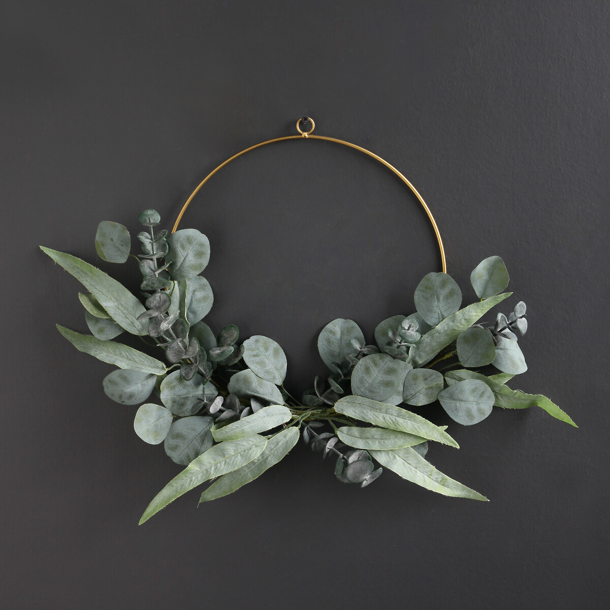 36cm Artificial Eucalyptus Ring Wreath green, SO'HOME