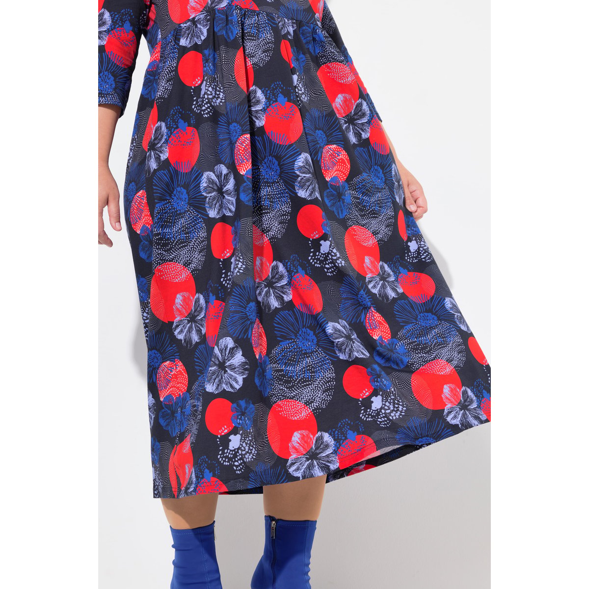 Robe en jersey coupe évasée, avec poches noir, ULLA POPKEN