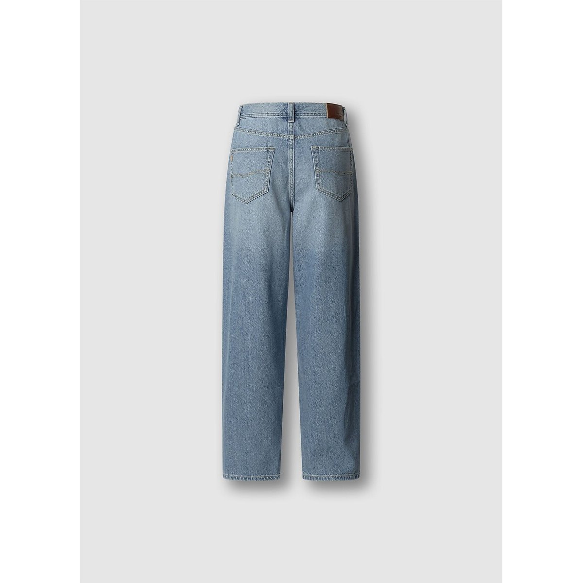 Jean barrel taille haute ADDISON authentic sky blue tencel blen, PEPE JEANS