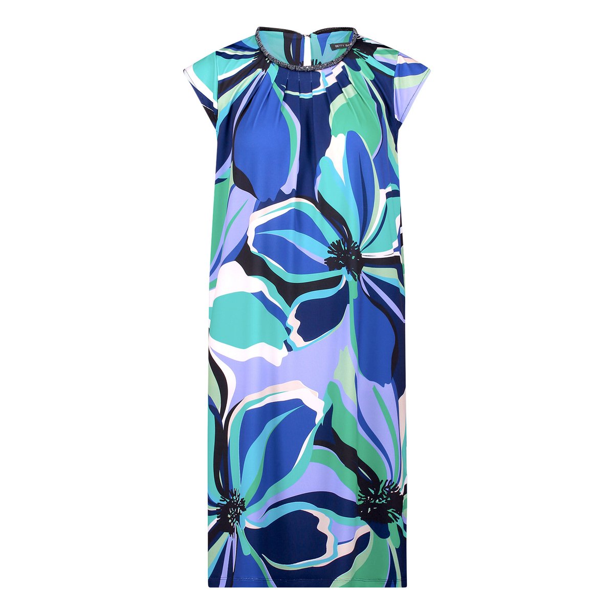 Robe en jersey manches courtes bleu/vert, BETTY BARCLAY