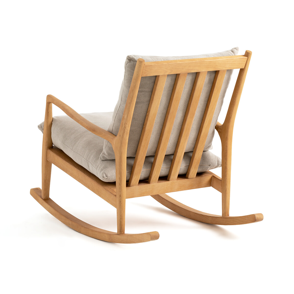 Rocking-chair chêne, plaqué et lin, Dilma lin, AM.PM