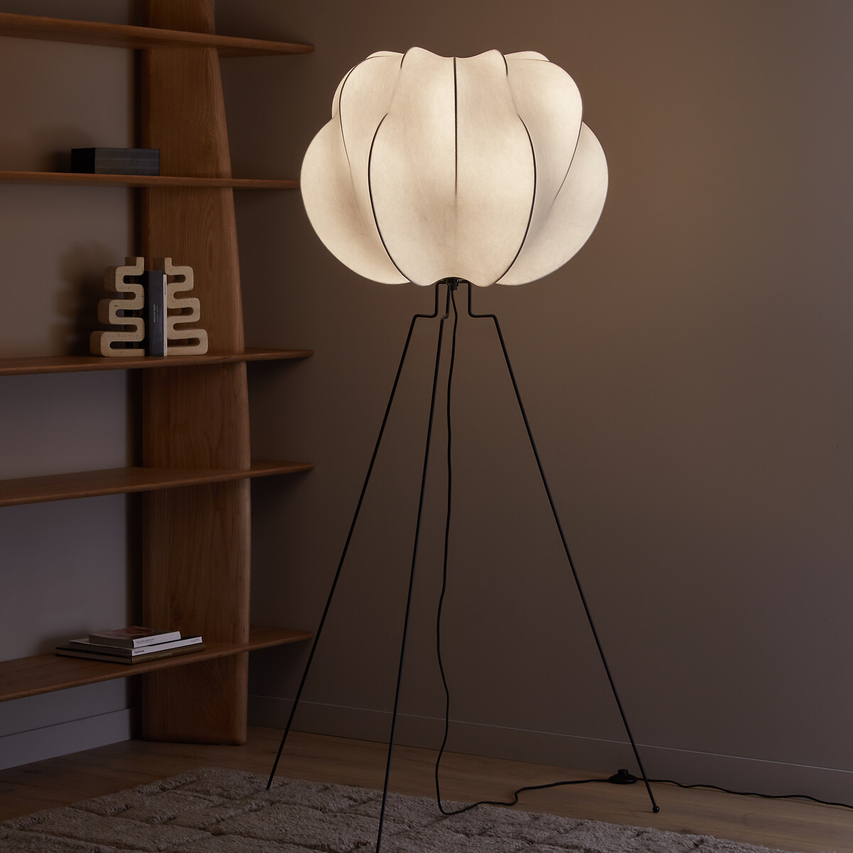Lampadaire en métal fer et résine, Oï blanc, AM.PM
