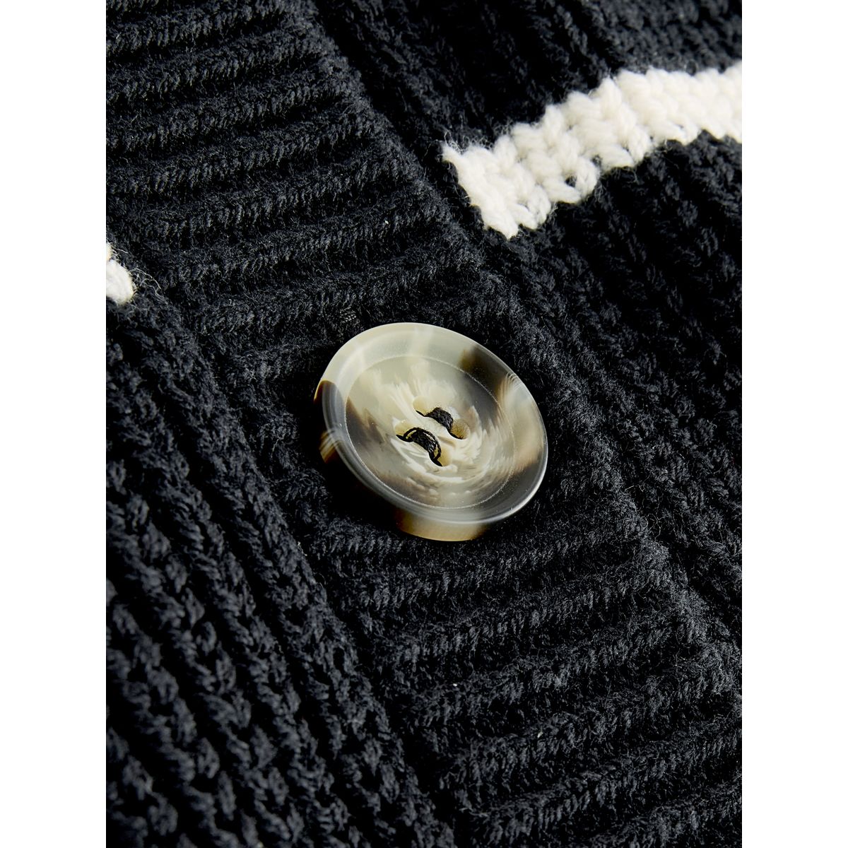 Débardeur en maille à boutons modèle rayé noir, NEXT