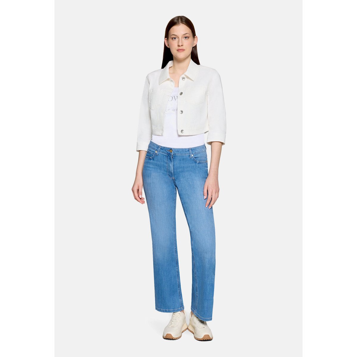 Veste en jean à manches 3/4 blanc, BETTY BARCLAY