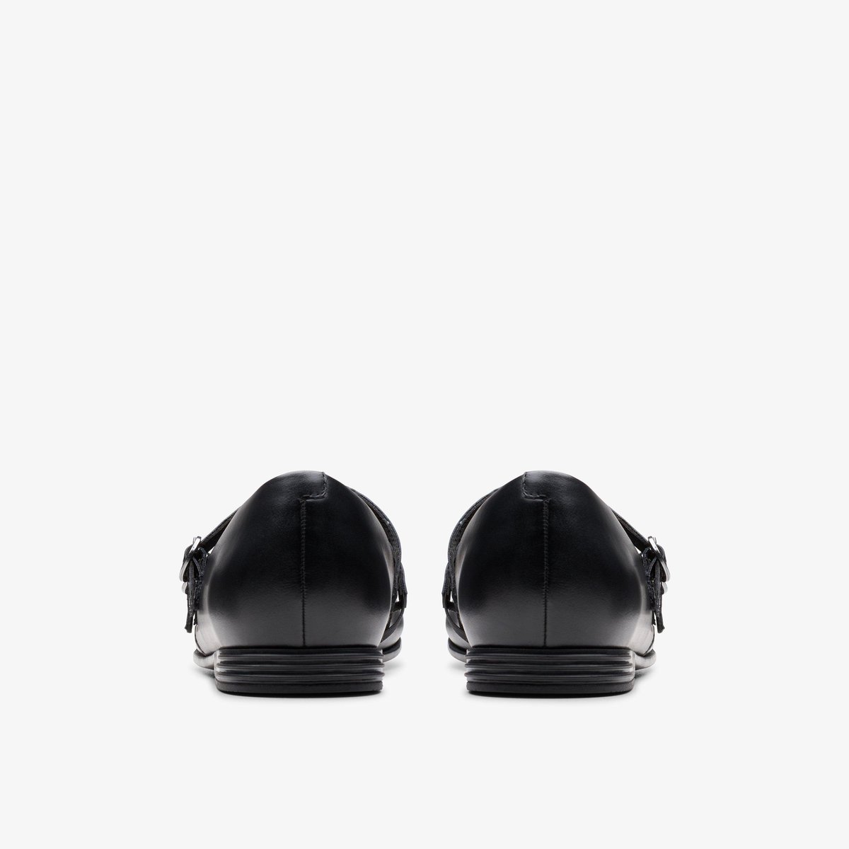 Ballerines Cuir cireux Coupe Large FINJA BAR Y noir, CLARKS