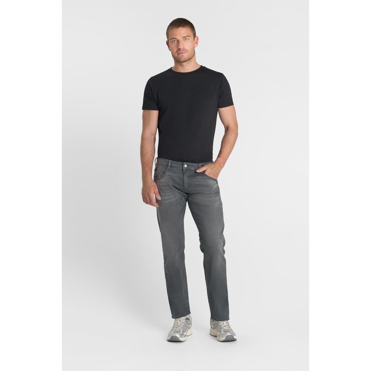 Jeans droite jogg 800/12 regular , longueur 34 grey, LE TEMPS DES CERISES