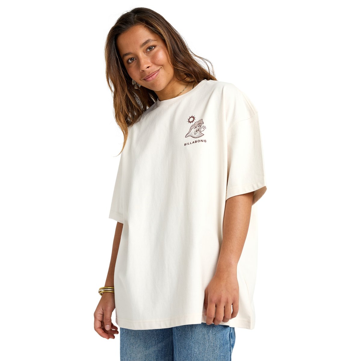 T shirt manches courtes THE GREAT WAVES blanc white, BILLABONG