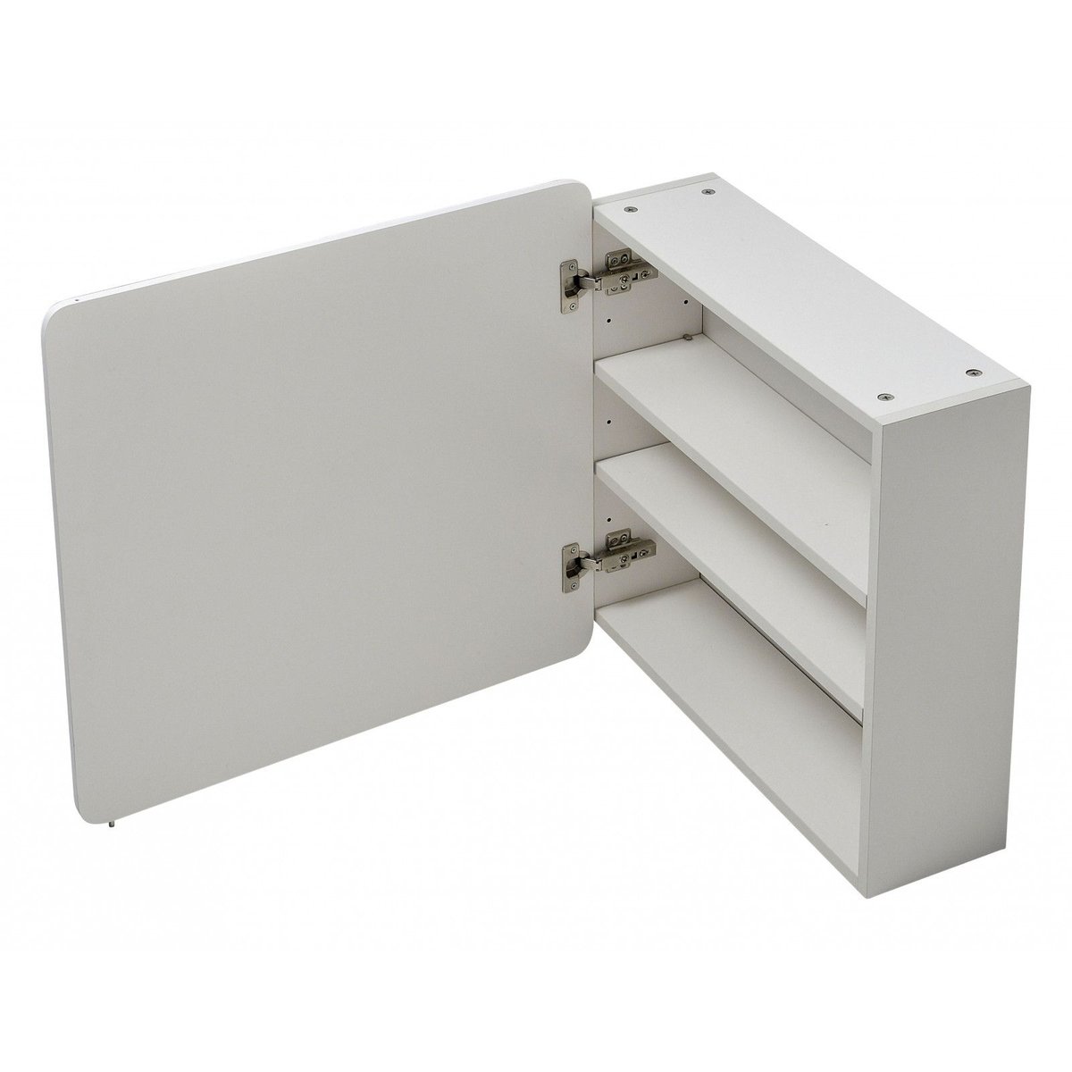 Armoire de toilette miroir rectangulaire 60cm blanc, MOB IN