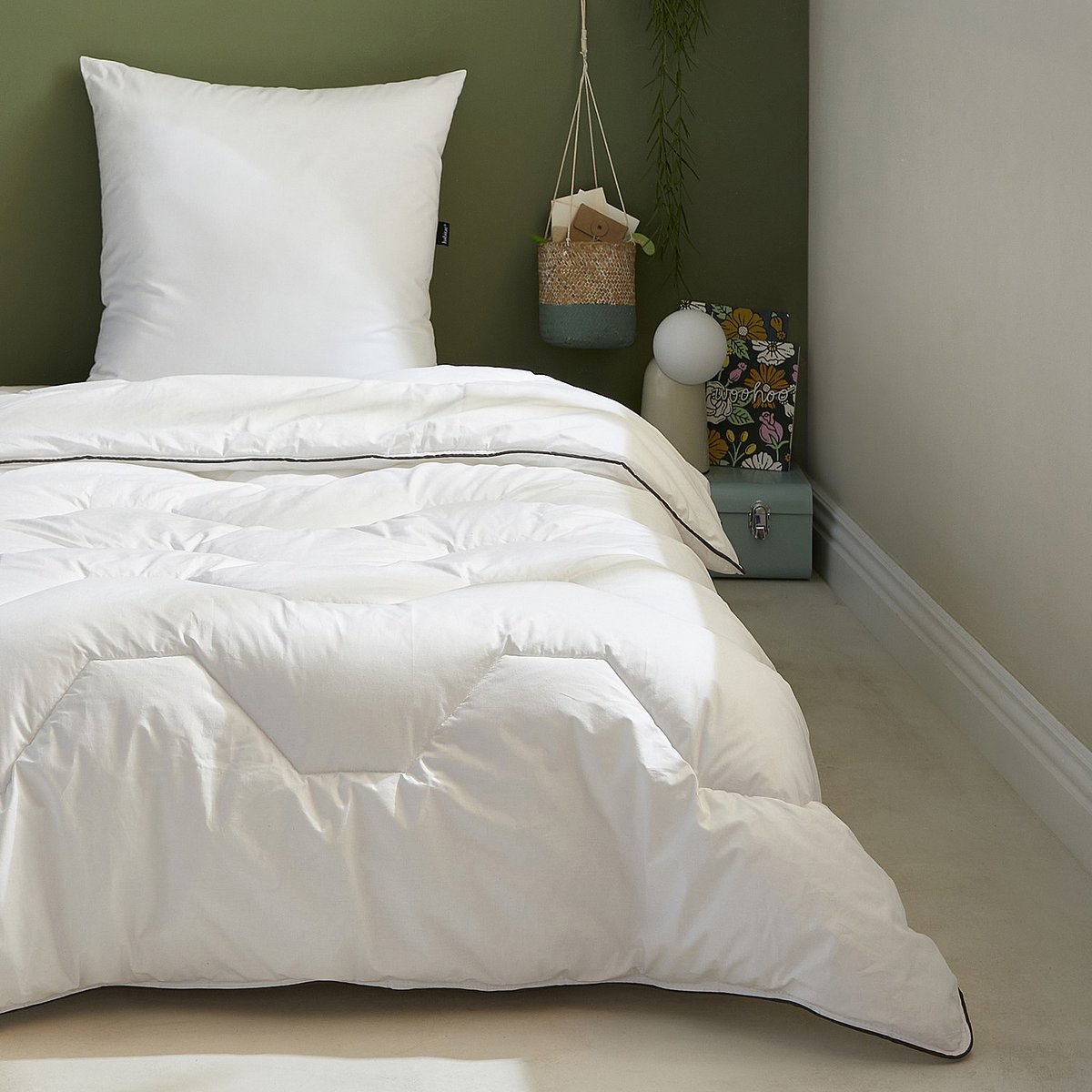 Couette tempérée en synthétique SOUFFLE DE LIN blanc, HABITAT