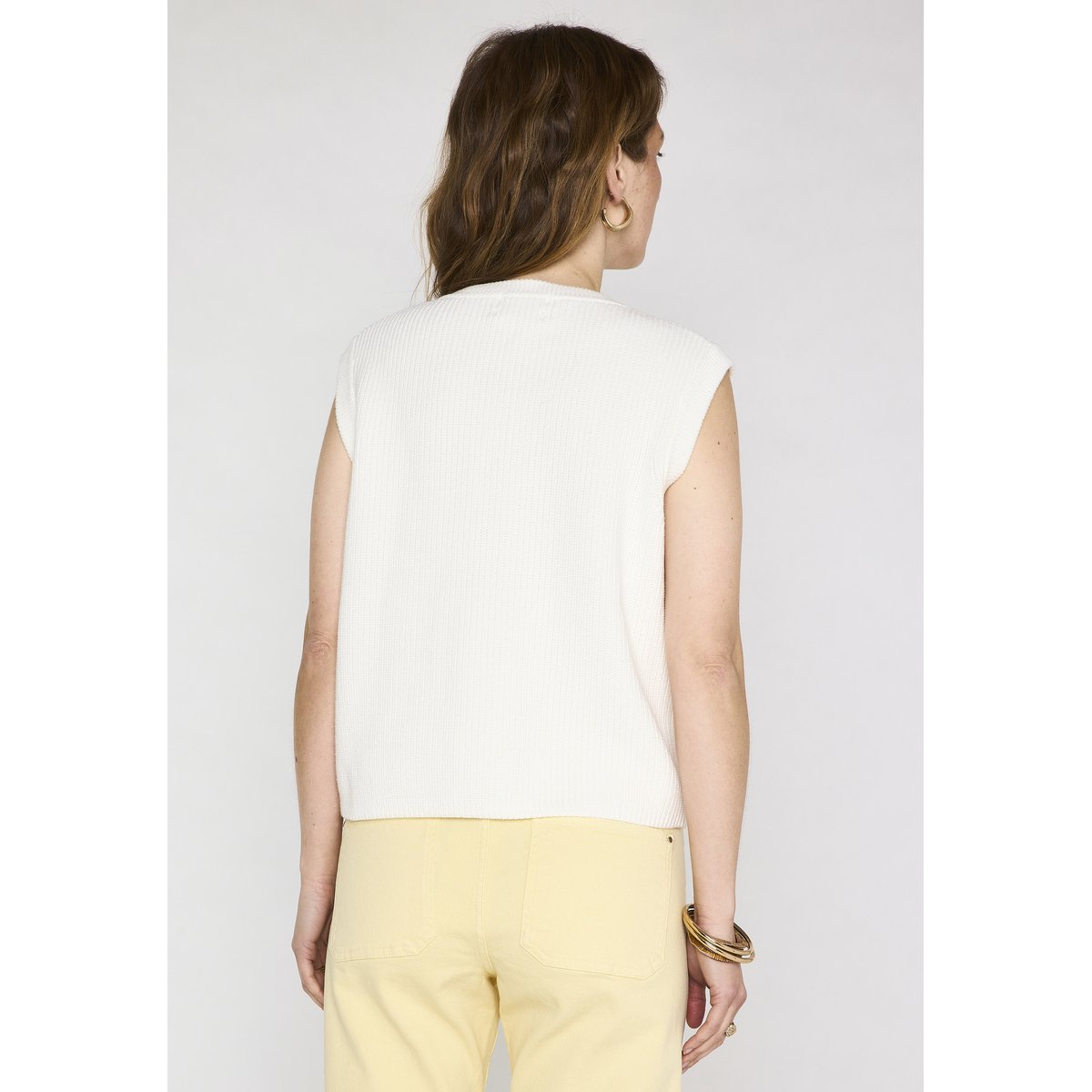 Gilet sans manches en coton PIERRO ecru, Maison 123