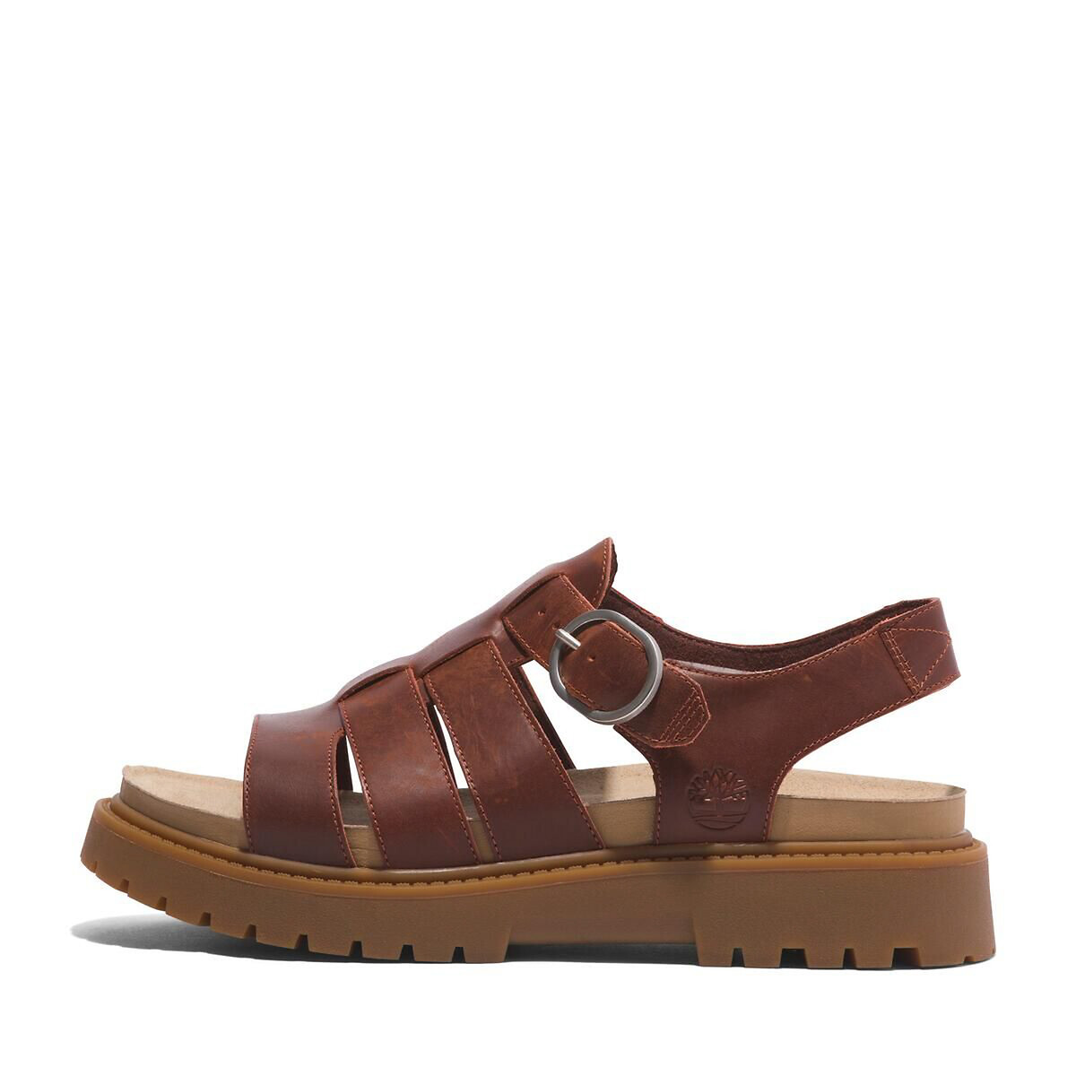 Sandali da pescatore in pelle Clairmont Way Fisherman marrone, TIMBERLAND