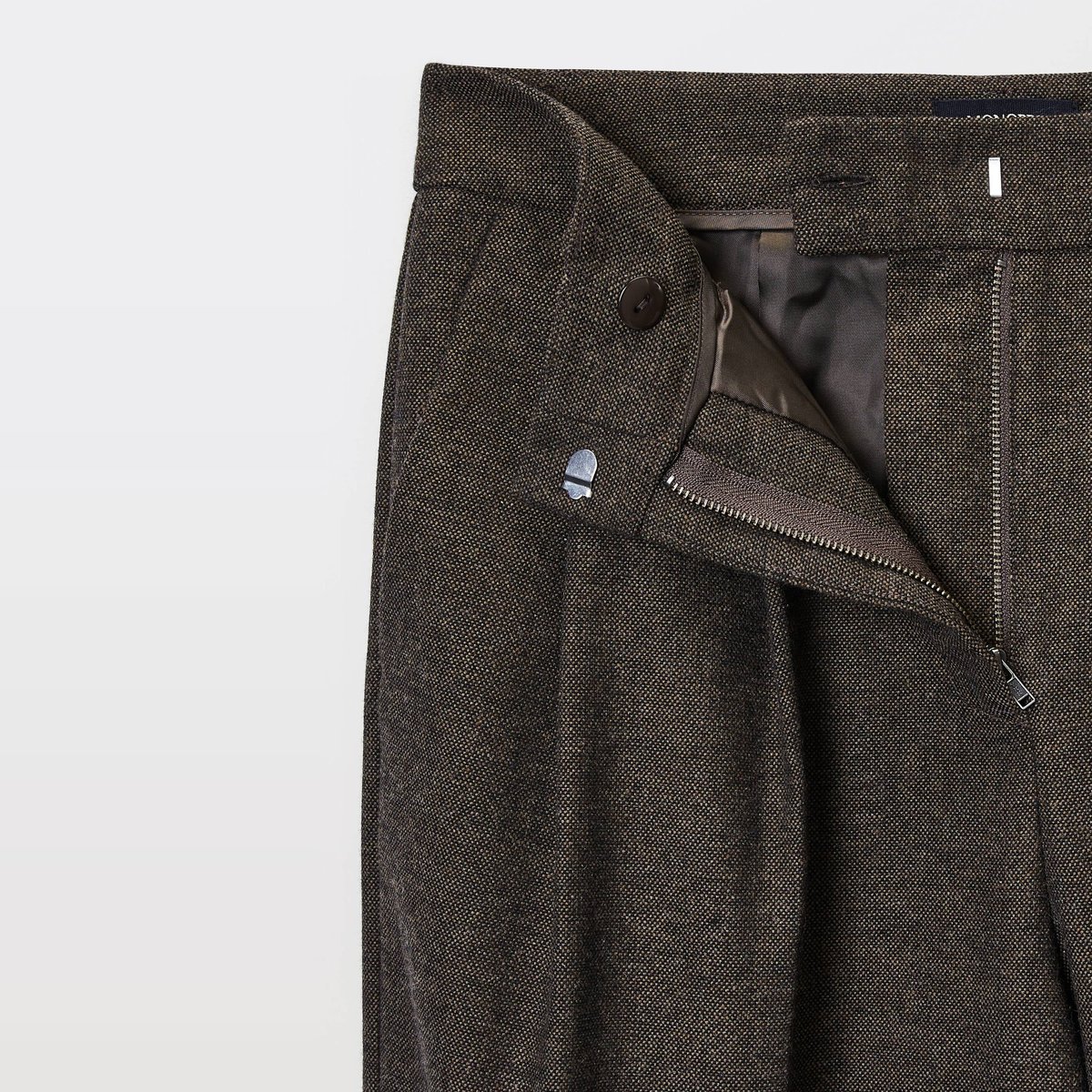 Pantalon large en tweed pudding, MONOPRIX