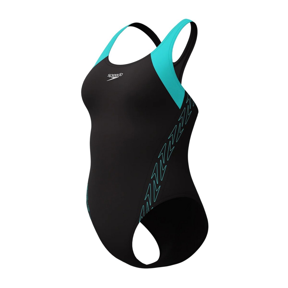 Maillot de bain 1 pièce dos nageur motif/style épissage HYPERBOOM bleu, SPEEDO