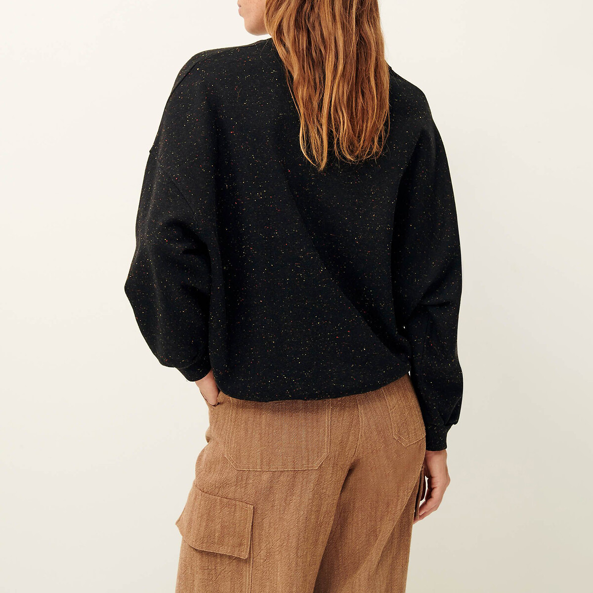 Chebbi Loose Fit Sweatshirt with Crew Neck black, SESSUN