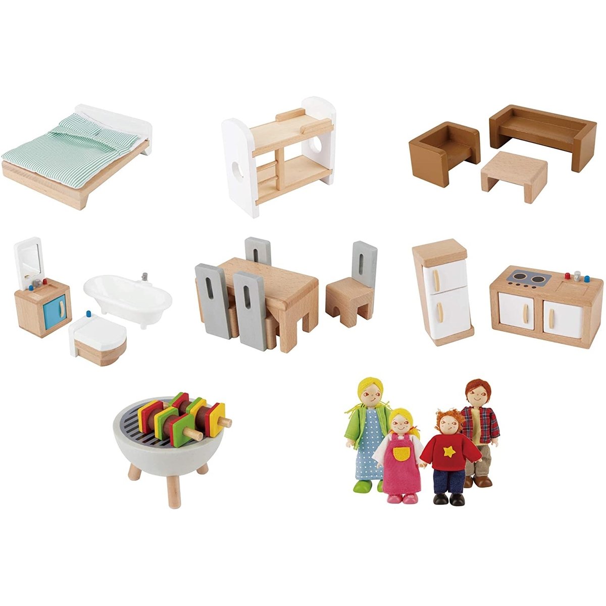 Villa de famille des poupées multicolore, HAPE
