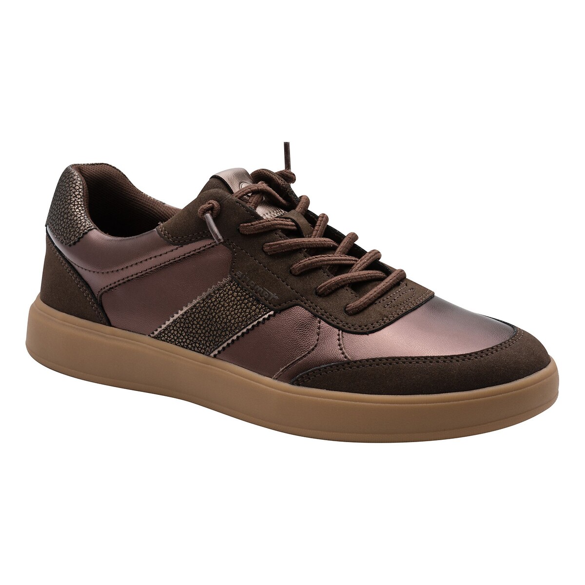 Baskets en cuir marron, TAMARIS