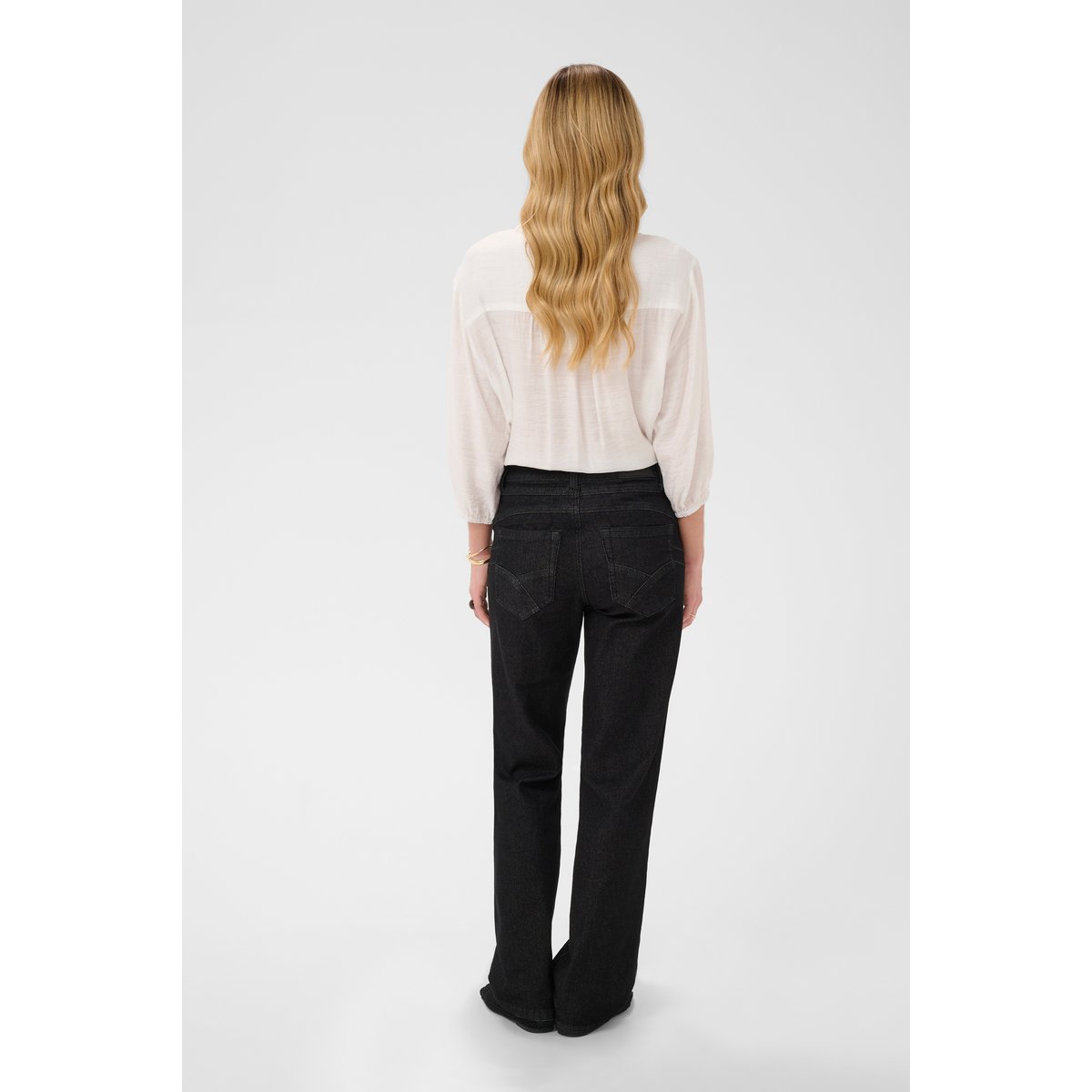 Jeans noir halifax black washed denim, CREAM