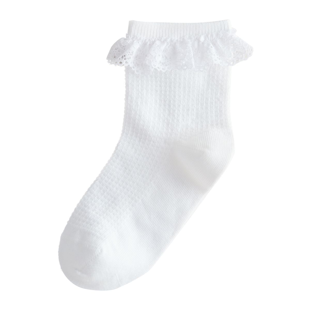 Socquettes coton à volants, 10 paires blanc, NEXT