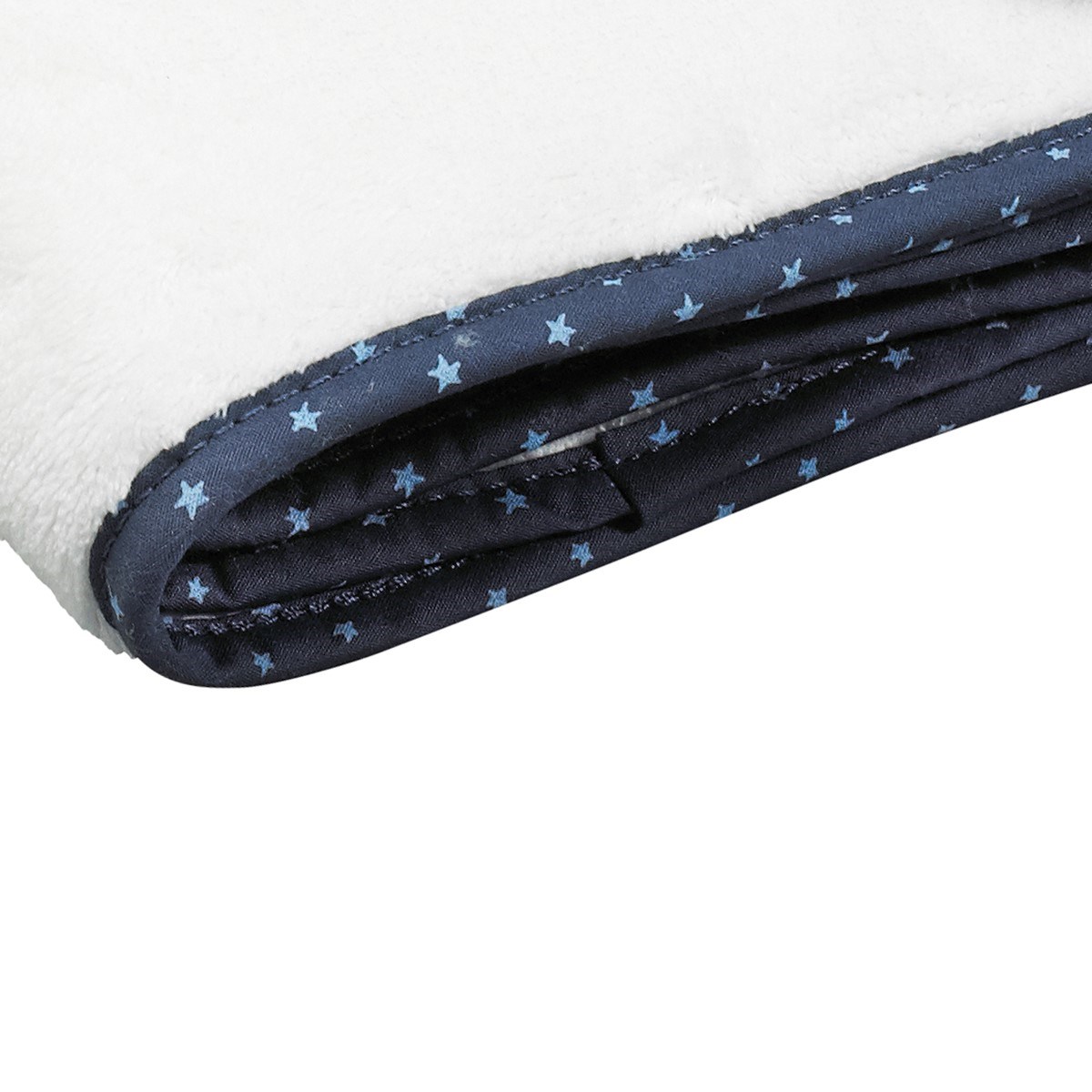 Couverture bébé en velours blanc, SAUTHON