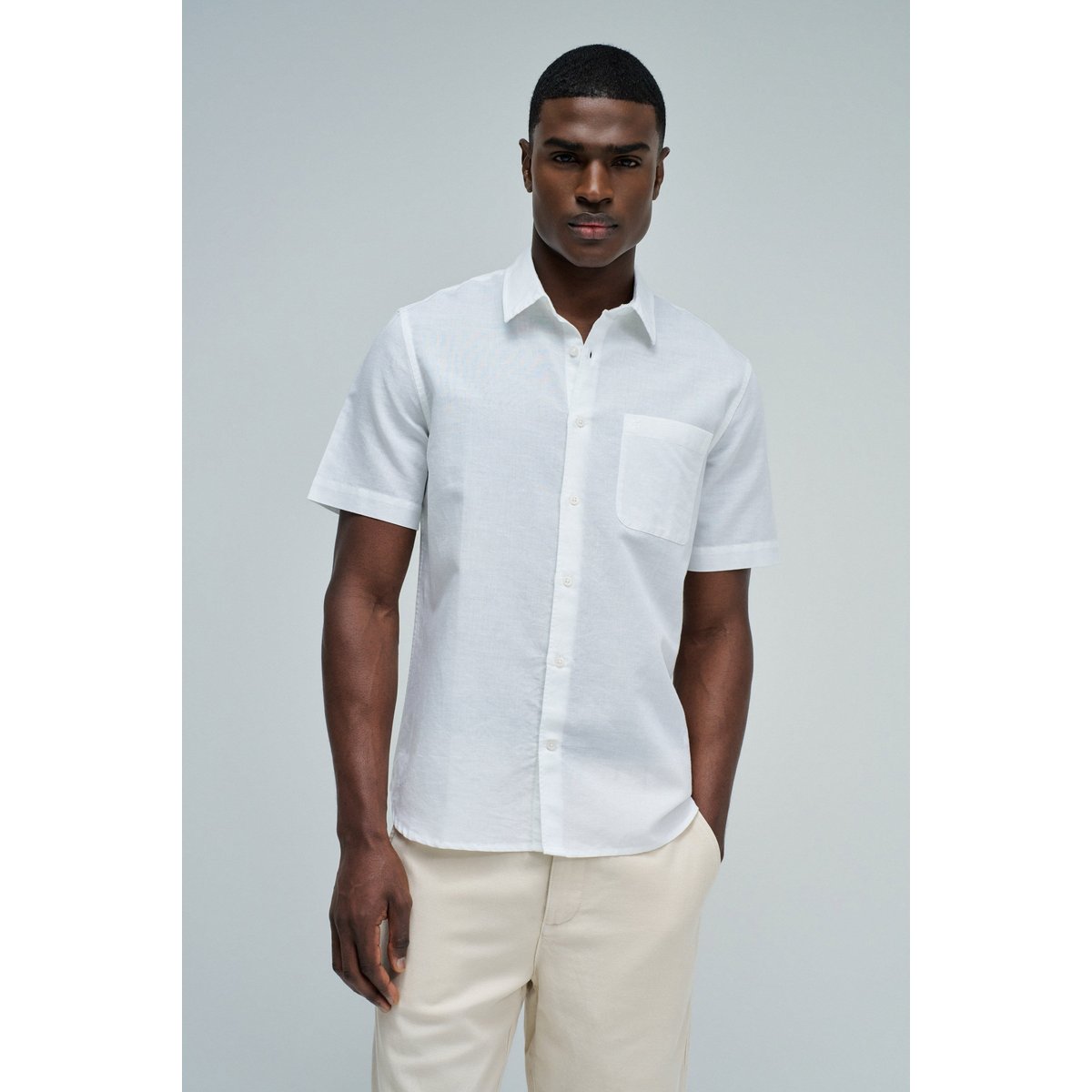 CHEMISE EN LIN blanc, SALSA JEANS
