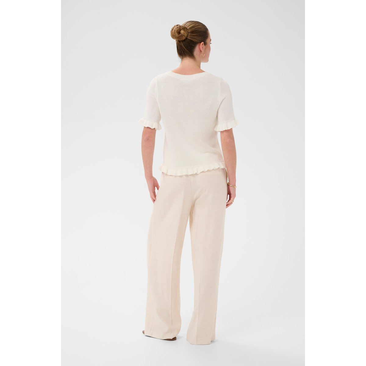 Pullover tricoté blanc, KAFFE