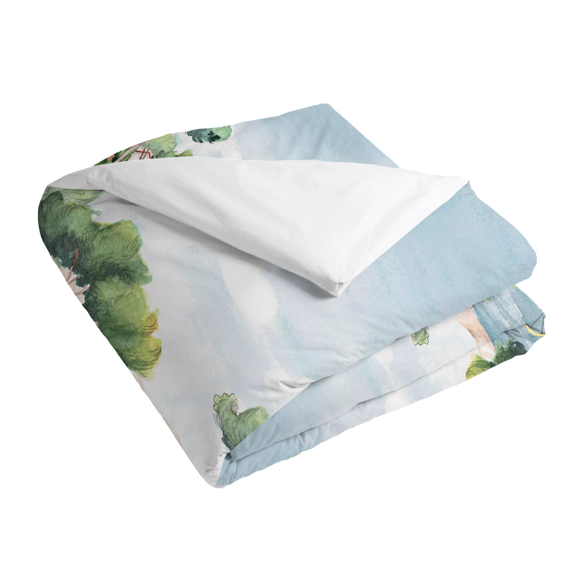 Housse De Couette A L'ombre Des Pins Percale De Coton 120 Fils - A L OMBRE DES PINS pins, TRADITION DES VOSGES