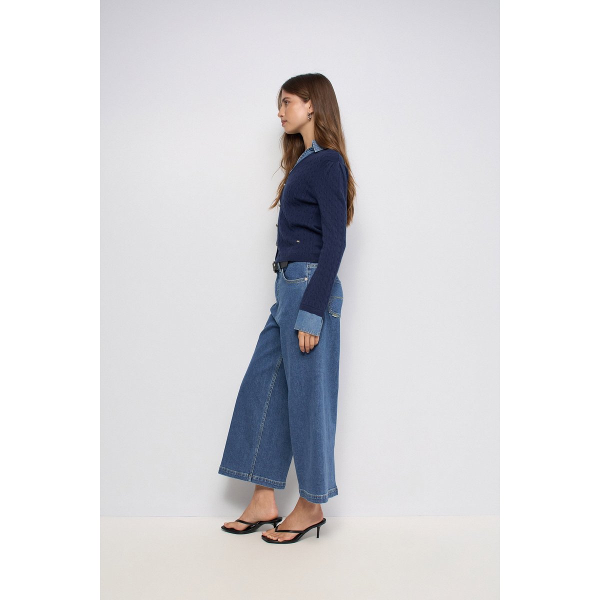 PULL COMBINÉ AVEC CHEMISE bleu, SALSA JEANS