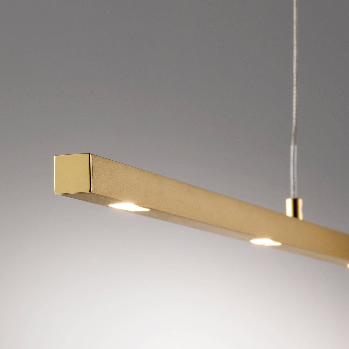 Suspension En Aluminium Moderne Led, Tolu laiton mat brossé, laiton poli, LUCANDE