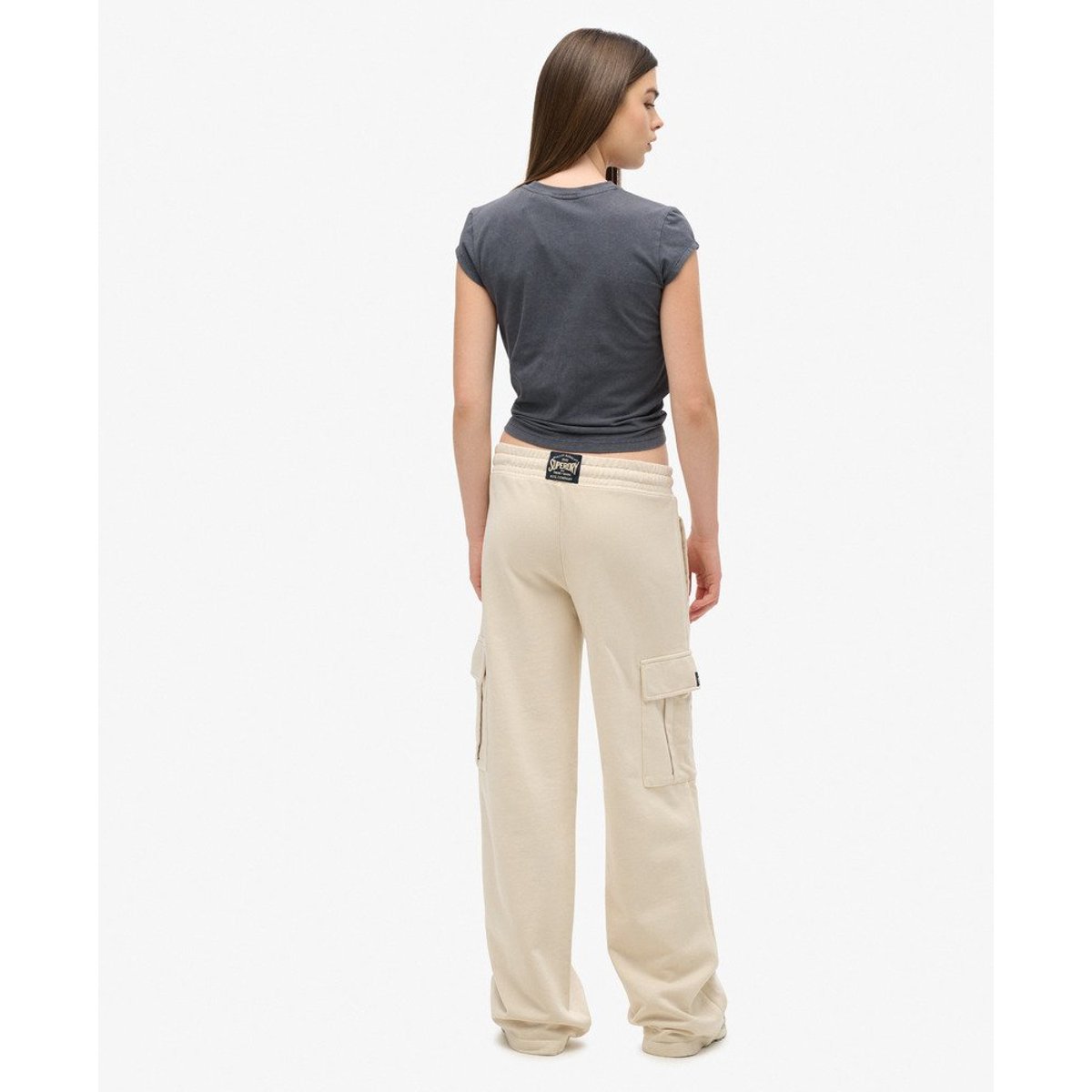 Athletic Essentials Pantalon Jogger Cargo Décontracté écru, SUPERDRY