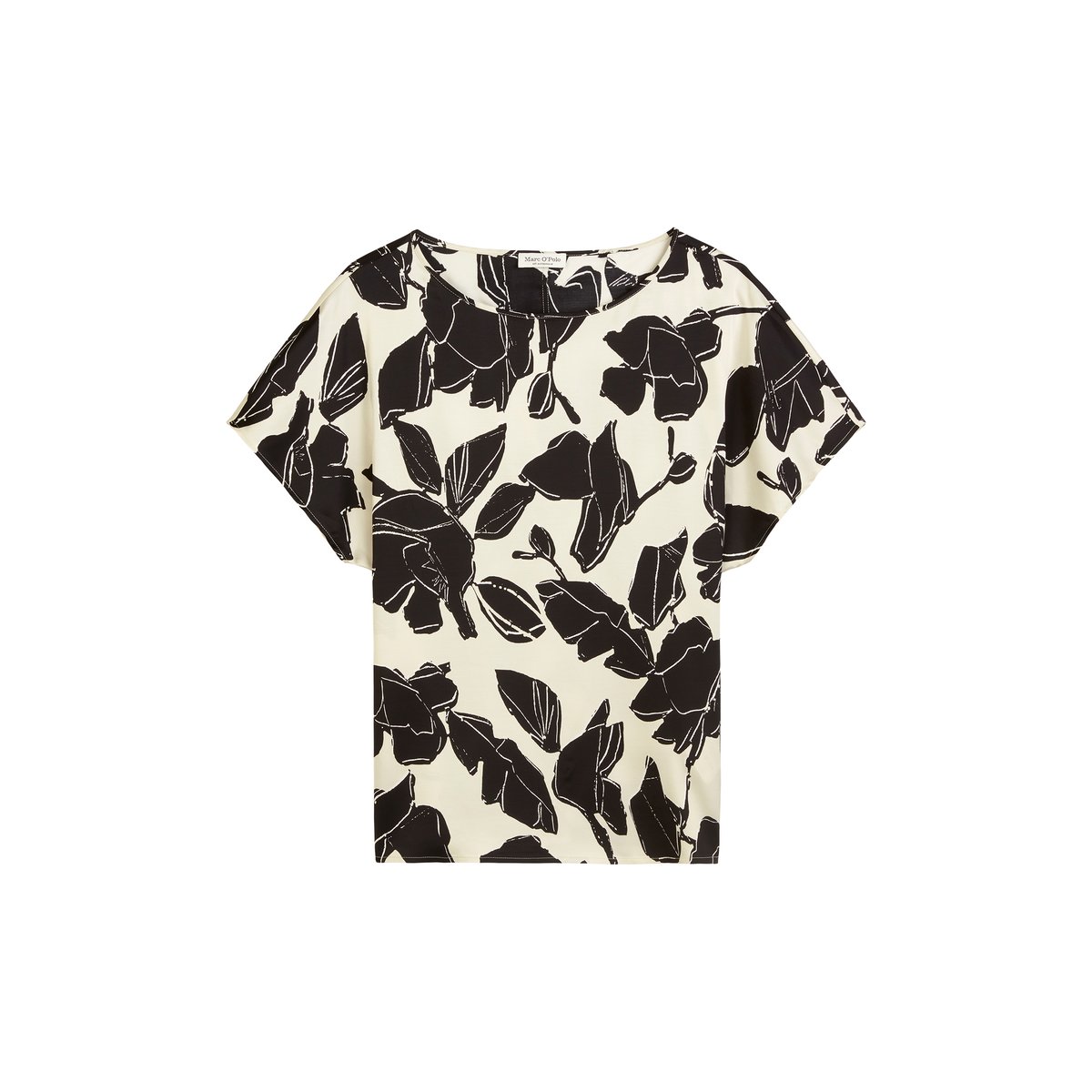 Chemisier imprimé régulier en satin stretch de viscose multicolor, MARC O'POLO