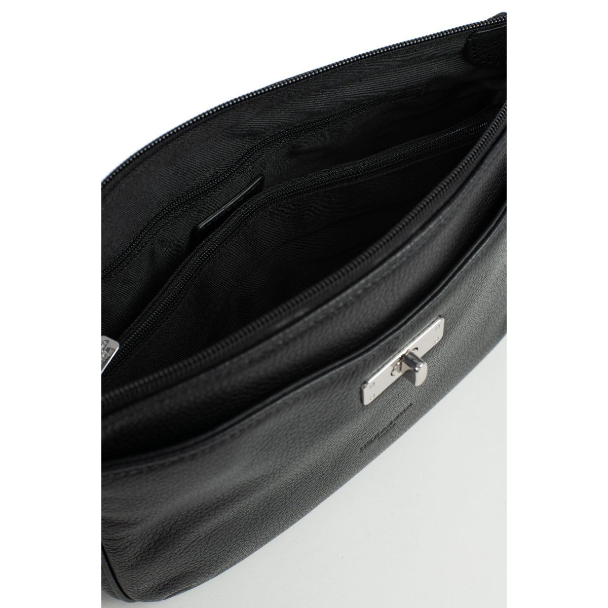 Sac porté travers AURORE noir, HEXAGONA