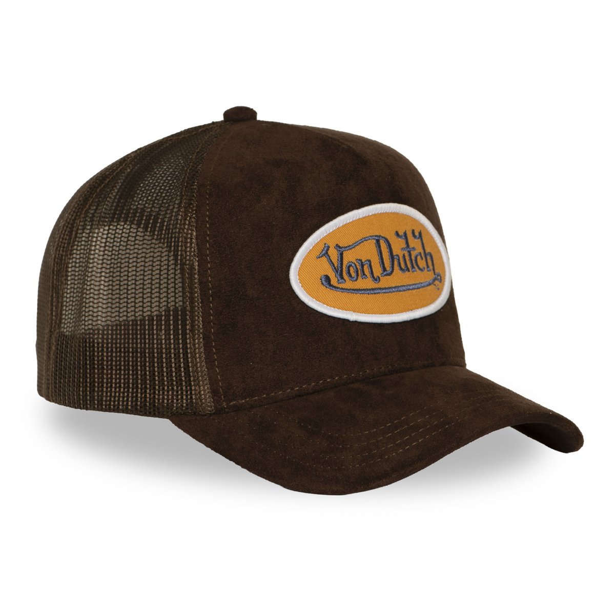 Casquette Trucker FUR marron/moutarde/violet, VON DUTCH
