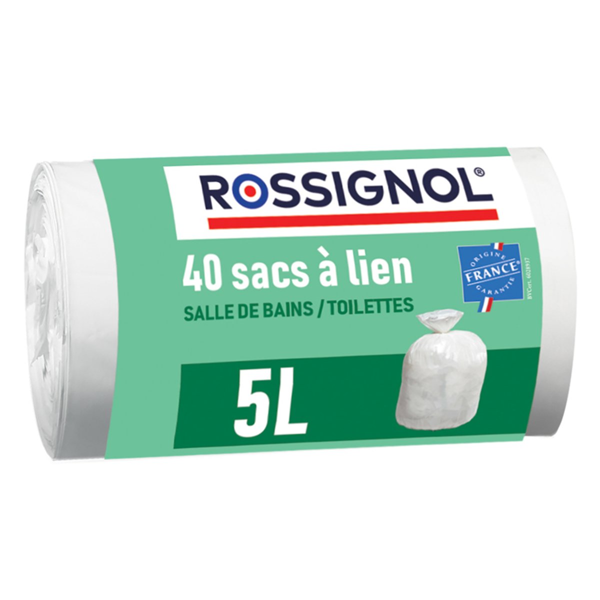 Poubelle de salle de bain à pédale 3L et 40 sacs poubelle 5L - CYJEU blanc, ROSSIGNOL